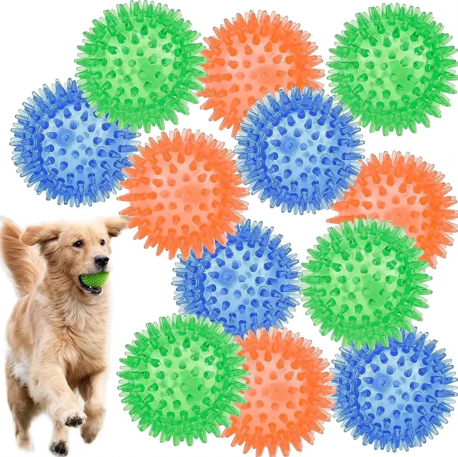 Balle Épineuse Couinante: Jouet Dentaire Idéal pour Chien