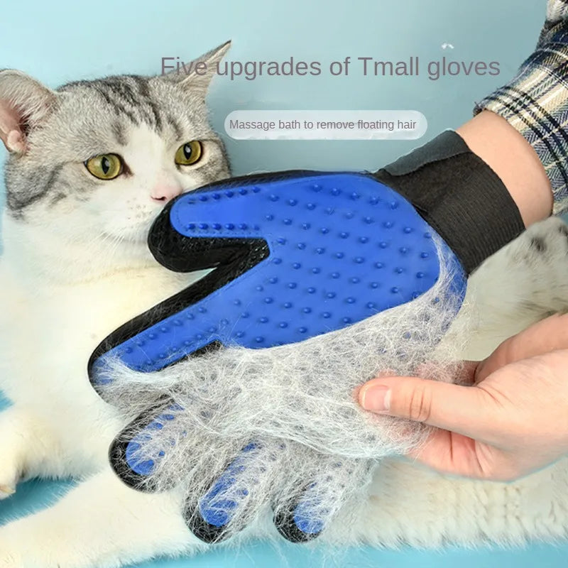 Gant de toilettage: massage et nettoyage en silicone