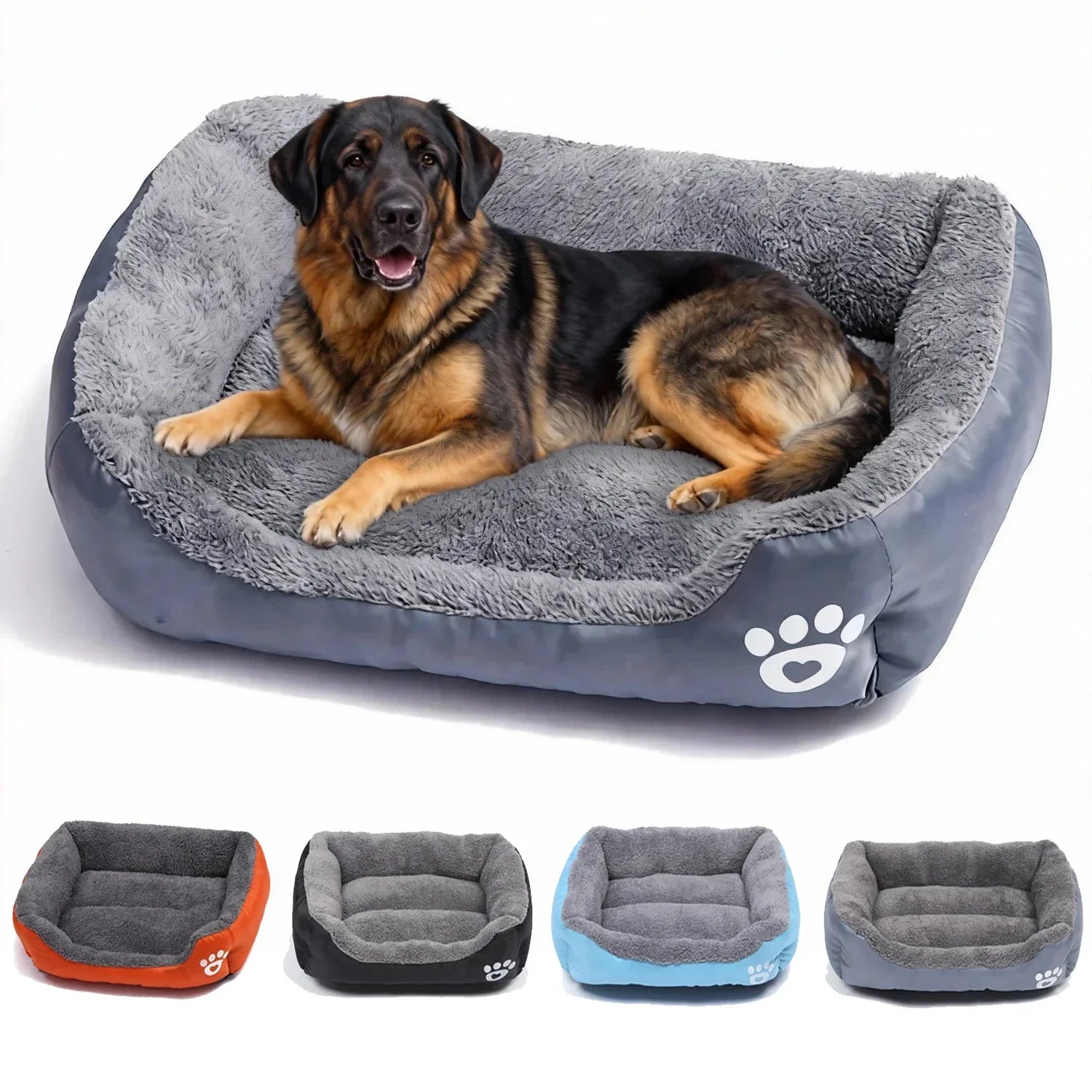 Le confort ultime: lit douillet gris pour chien et chat