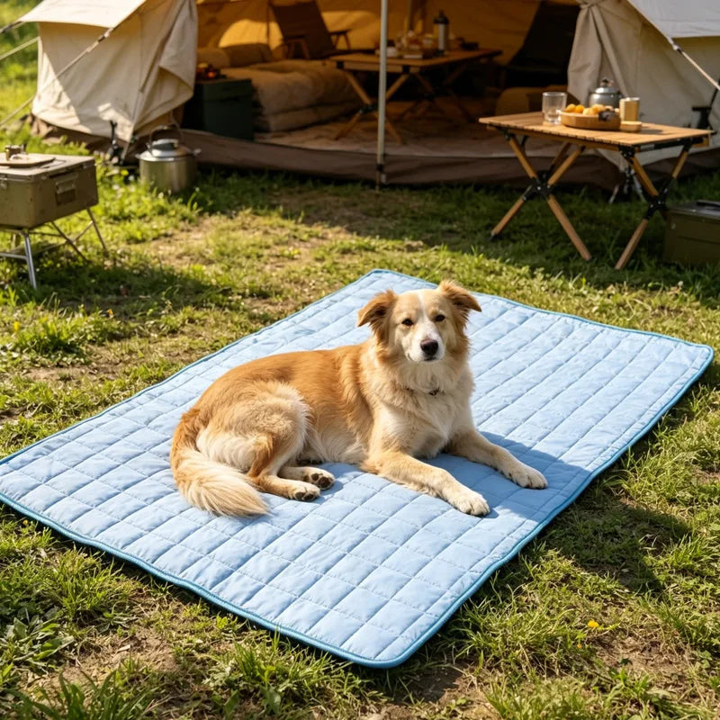 Tapis refroidissant bleu: confort optimal pour votre chien