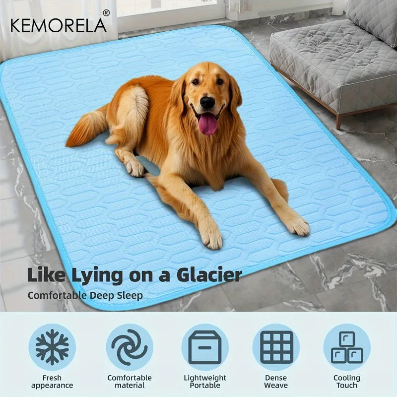 Tapis refroidissant bleu pour animaux de compagnie
