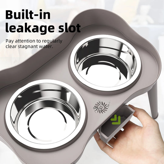 Gamelle Surélevée Chien Réglable, Mangeoire Anti-Dérapante Imperméable Pour Chien Et Chat – gamelle surélevée chien ajustable en hauteur