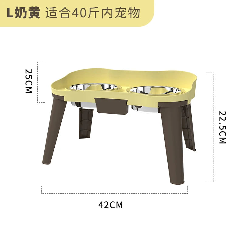 Gamelle Surélevée Chien Réglable, Mangeoire Anti-Dérapante Imperméable Pour Chien Et Chat – gamelle surélevée chien ergonomique