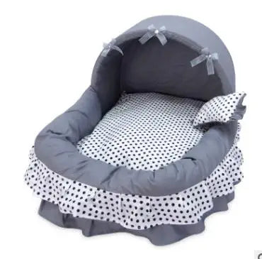 Lit Pour Petit Chien À Coussin Lavable En Coton, Tailles S/M/L, Motif Floral – panier rose disponible en tailles S, M et L