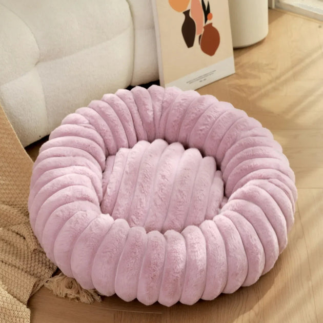 Panier Rond Pour Chien Douillet En Peluche, Lit Hivernal Lavable, 40-90 Cm Pour Chien Moyen – panier rond pour chien avec couchage moelleux