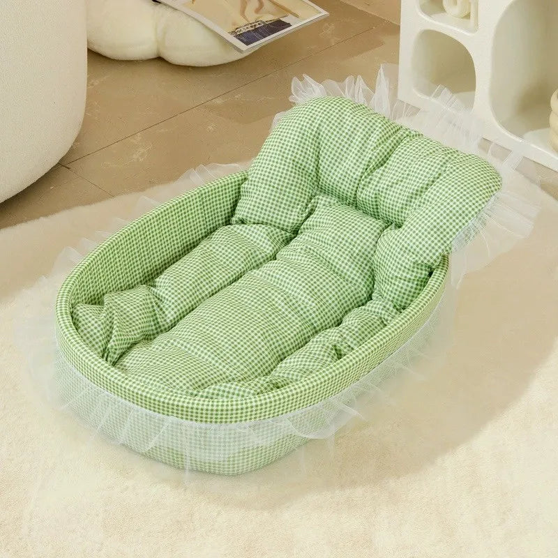 Lit Pour Chat Douillet À Housse Amovible, Coussin Rond Respirant Pour Chat Et Petit Chien – sofa confortable pour chat et petit chien
