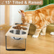 Gamelle surélevée pour chats : Confort et Santé améliorés pour votre compagnon, gamelle inclinée pour chat en acier inoxydable