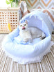 Lit Pour Petit Chien À Coussin Lavable En Coton, Tailles S/M/L, Motif Floral – coussin moelleux en coton PP et bords rembourrés