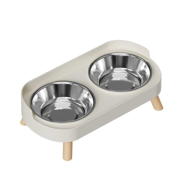 Bol double coloré pour animaux, gamelle double pour chien adaptée aux croquettes et à l'eau
