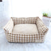 Panier Pour Petit Chien En Coton Respirant, Lit Douillet Rayé Pour Chien Et Chat Jusqu'à 10 Kg, couchage en coton facile à installer pour panier pour petit chien