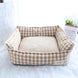 Panier Pour Petit Chien En Coton Respirant, Lit Douillet Rayé Pour Chien Et Chat Jusqu'à 10 Kg, couchage en coton facile à installer pour panier pour petit chien