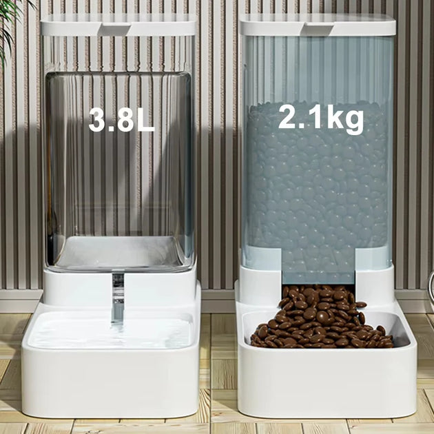 Distributeur Automatique d'Aliments et d'Eau pour Chiens et Chats, distributeur croquettes chien chat grande capacité