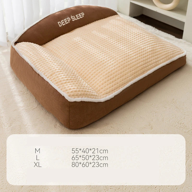 New Cat Bed Dog Pet Bed Kennel Non-Slip Winter Warm Small Dog Kennel Sleeping Removed Washed Soft Puppy Cushion Cat Supplies – couchage douillet et amovible, panier chien hiver lavable