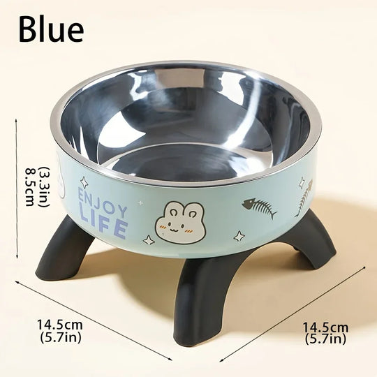 Bol pour animaux en acier inoxydable – Design Élevé Anti-Renversement avec Base en Silicone Antidérapante, gamelle inox chien résistante et durable