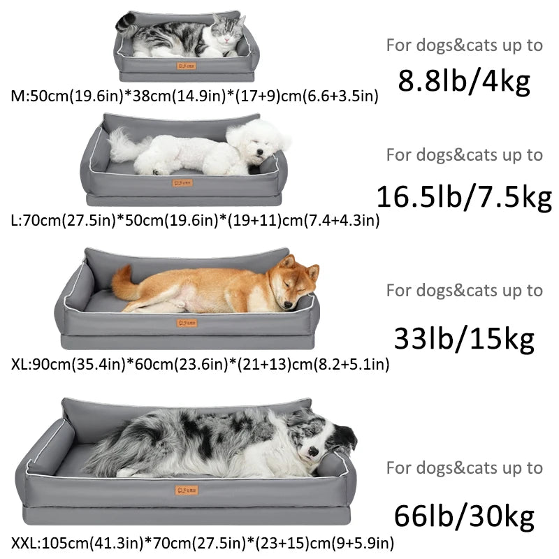 Panier Chien Grande Taille, Canapé Lavable En Mousse Alvéolée, Housse Amovible Pour Grands Chiens – canapé pour chien avec mousse alvéolée