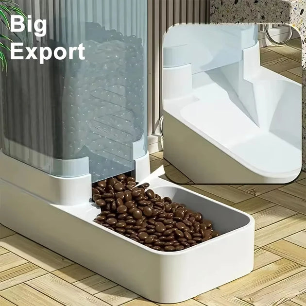 Distributeur Automatique d'Aliments et d'Eau pour Chiens et Chats, distributeur croquettes chien chat facile à nettoyer
