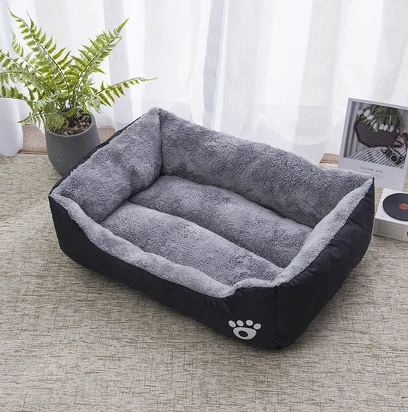 Black Dog Bed Plush Sleeping Bed for Large, Medium and Small Dogs, Non-Slip and Bite-Resistant Pet Sleeping Mat – panier chien moelleux antidérapant