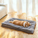 Panier Chien Grande Taille 120x60 cm, Lit Douillet Réversible Épais Et Lavable, face peluche douce