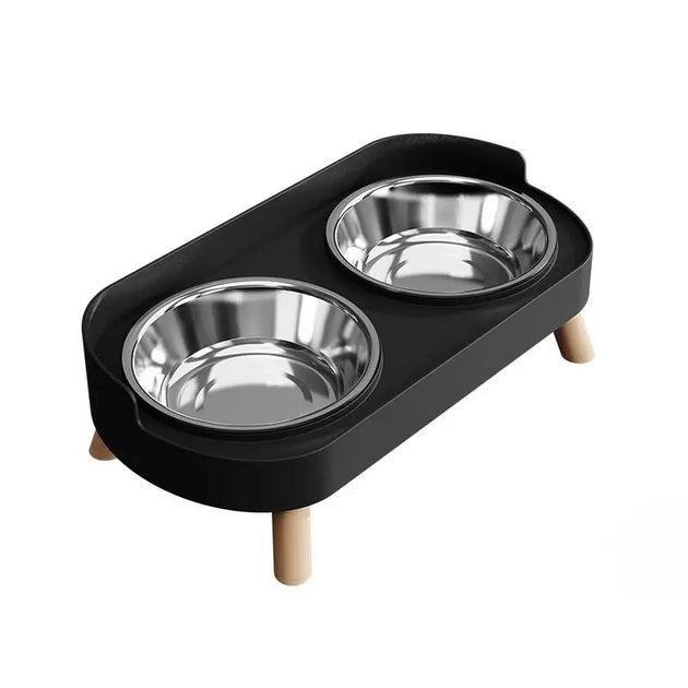 Bol double coloré pour animaux, gamelle double pour chien pour croquettes, pâtée et eau