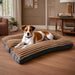 Matelas Chien Grande Taille XXL En Corduroy, Coussin Douillet Lavable Pour Grand Chien – vue du matelas chien grande taille en velours côtelé