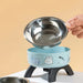 Bol pour animaux en acier inoxydable – Design Élevé Anti-Renversement avec Base en Silicone Antidérapante, gamelle inox chien facile à nettoyer