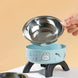 Bol pour animaux en acier inoxydable – Design Élevé Anti-Renversement avec Base en Silicone Antidérapante, gamelle inox chien facile à nettoyer