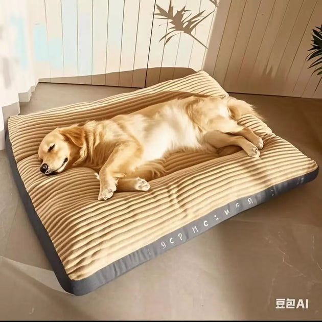 Panier Chien Lavable En Corduroy Douillet, Coussin Épais Pour Petit À Grand Chien, panier chien lavable portable pour la maison et les voyages