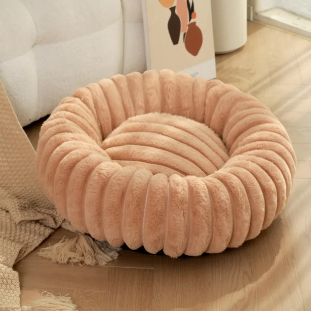 Panier Rond Pour Chien Douillet En Peluche, Lit Hivernal Lavable, 40-90 Cm Pour Chien Moyen – panier rond pour chien doux pour chien ou chat