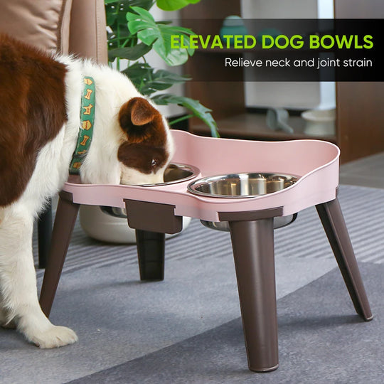 Gamelle Surélevée Chien Réglable, Mangeoire Anti-Dérapante Imperméable Pour Chien Et Chat – gamelle surélevée chien anti-dérapante