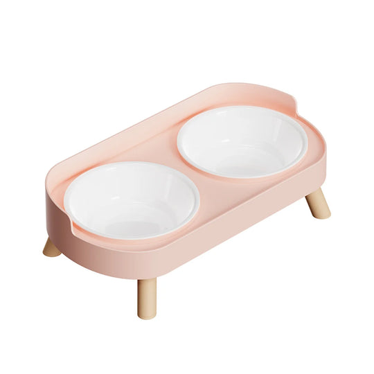 Bol double coloré pour animaux, gamelle double pour chien au style moderne et minimaliste