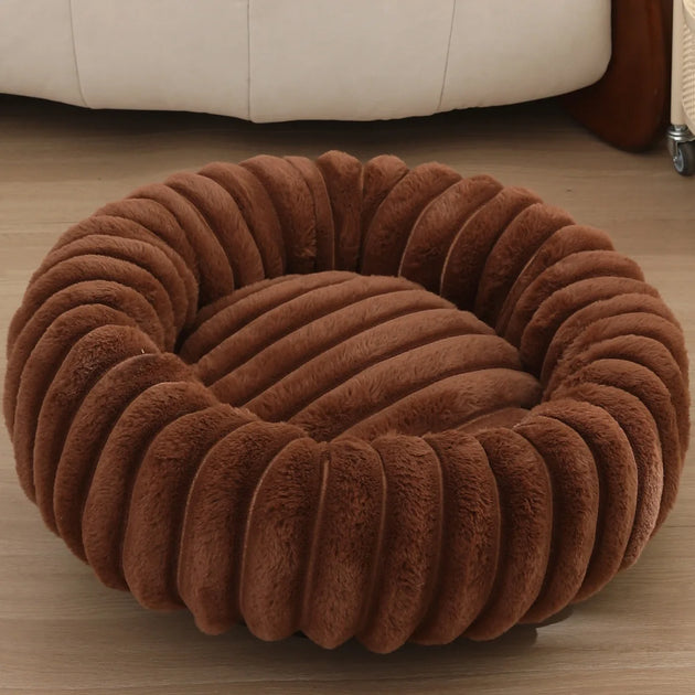 40-80cm Fluffy Pets Dogs Beds Large Round Dog Bed Super Warm Soft Cat House Plush Cat Nest Winter Big Bed, panier chien moelleux isolant et chaud