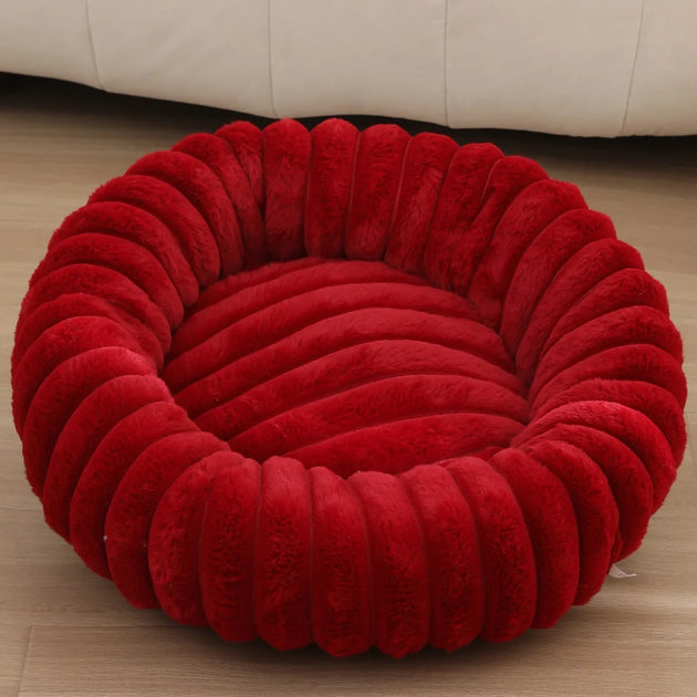40-80cm Fluffy Pets Dogs Beds Large Round Dog Bed Super Warm Soft Cat House Plush Cat Nest Winter Big Bed, panier chien moelleux grande taille pour chien ou chat