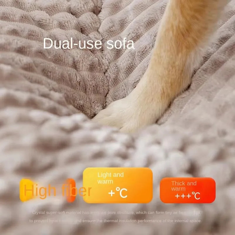 New Cat Bed Dog Pet Bed Kennel Non-Slip Winter Warm Small Dog Kennel Sleeping Removed Washed Soft Puppy Cushion Cat Supplies – panier chien hiver avec coussin moelleux lavable