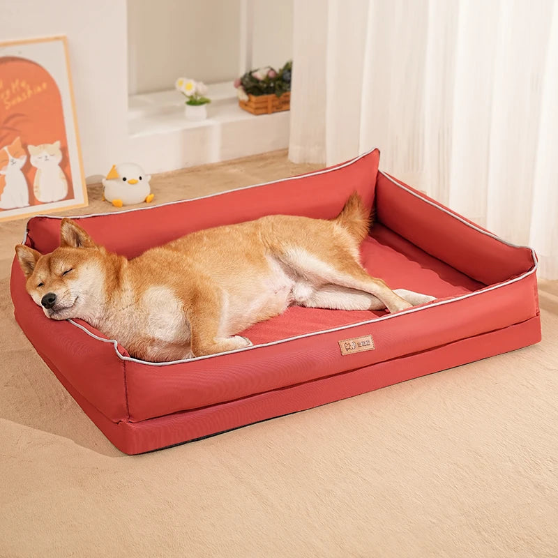 Panier Chien Grande Taille, Canapé Lavable En Mousse Alvéolée, Housse Amovible Pour Grands Chiens – couchage spacieux pour grand chien
