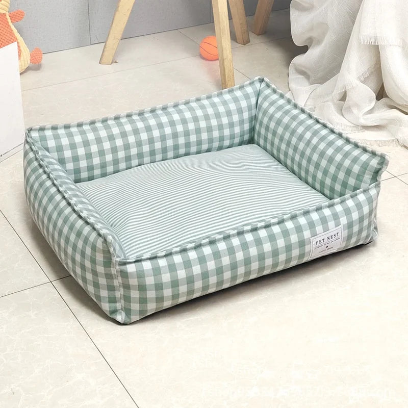Lit Pour Petit Chien Respirant Rayé, Canapé Douillet Pour Chien Ou Chat, 58x48cm, Lavable – panier sofa rayé disponible en plusieurs coloris