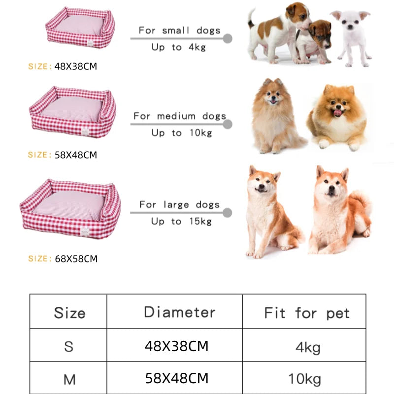 Lit Pour Petit Chien Respirant Rayé, Canapé Douillet Pour Chien Ou Chat, 58x48cm, Lavable – panier confortable pour petit chien et chat