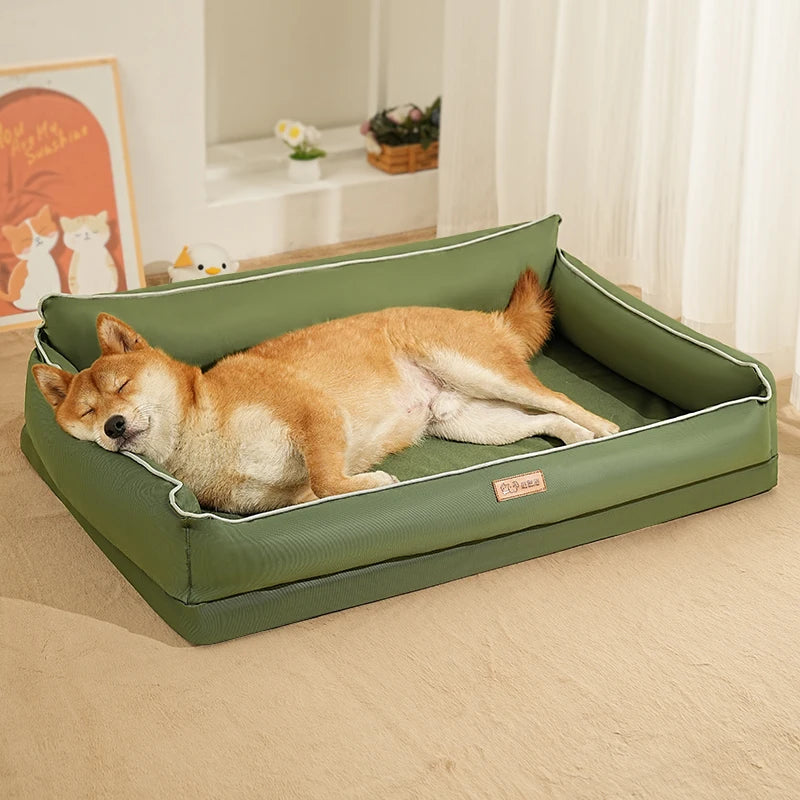 Panier Chien Grande Taille, Canapé Lavable En Mousse Alvéolée, Housse Amovible Pour Grands Chiens – panier chien grande taille lavable en machine