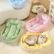 Lit Pour Chat Douillet À Housse Amovible, Coussin Rond Respirant Pour Chat Et Petit Chien – vue du panier cocooning à rebords surélevés
