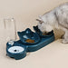 Pet Bowls With Water Feeder, 3 In 1 Ear Design Tilted Cat Water And Food Bowl Set With Gravity Water Bottle For Neck Protection – gamelle chat distributeur eau inclinée pour nourriture et eau