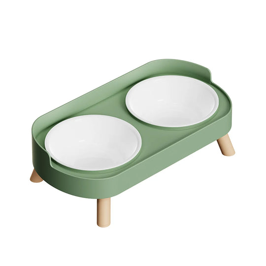 Bol double coloré pour animaux, gamelle double pour chien idéale pour un espace repas bien rangé