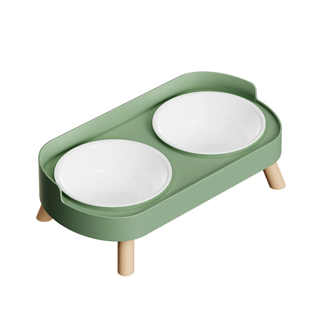 Bol double coloré pour animaux, gamelle double pour chien idéale pour un espace repas bien rangé