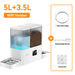 Fontaine automatique pour animaux ROJECO - Distributeur de nourriture et d'eau 2-en-1, fontaine eau chat illustrant une fonctionnalité pratique