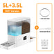 Fontaine automatique pour animaux ROJECO - Distributeur de nourriture et d'eau 2-en-1, fontaine eau chat illustrant une fonctionnalité pratique