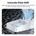 Fontaine automatique pour animaux ROJECO - Distributeur de nourriture et d'eau 2-en-1, fontaine eau chat fonctionnant sur batterie ou secteur
