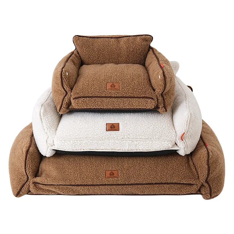 Canapé Pour Chien Et Chat En Coton, Coussin Doux Lavable Et Amovible, Lit 4 Saisons – canapé pour chien idéal pour le salon ou la chambre