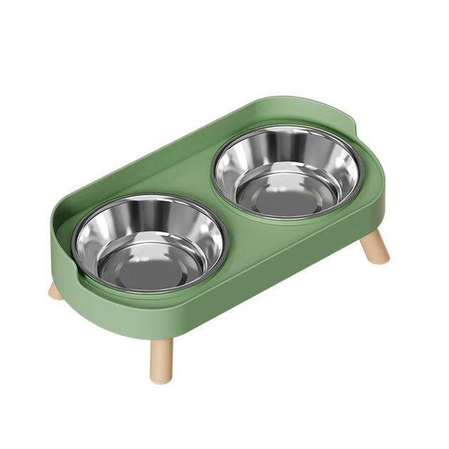 Bol double coloré pour animaux, gamelle double pour chien hygiénique en acier inoxydable