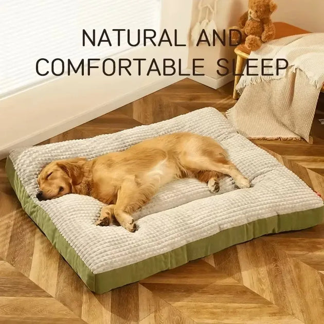 Panier Chien Lavable En Corduroy Douillet, Coussin Épais Pour Petit À Grand Chien, panier chien lavable gris pour salon ou chambre