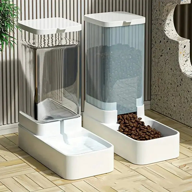 Distributeur Automatique pour Chien - Nourrisseur et Distributeur d'Eau Pratique, distributeur nourriture chien avec réservoir grande capacité