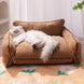 Canapé Pour Chien Et Chat En Coton, Coussin Doux Lavable Et Amovible, Lit 4 Saisons – canapé pour chien confortable pour les siestes