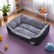 Black Dog Bed Plush Sleeping Bed for Large, Medium and Small Dogs, Non-Slip and Bite-Resistant Pet Sleeping Mat – lit douillet pour chien moyen